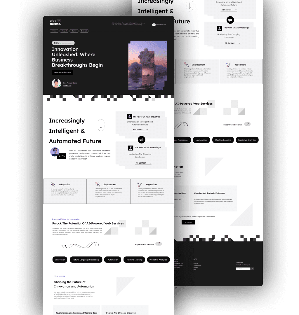 Landing page design — selection 02
