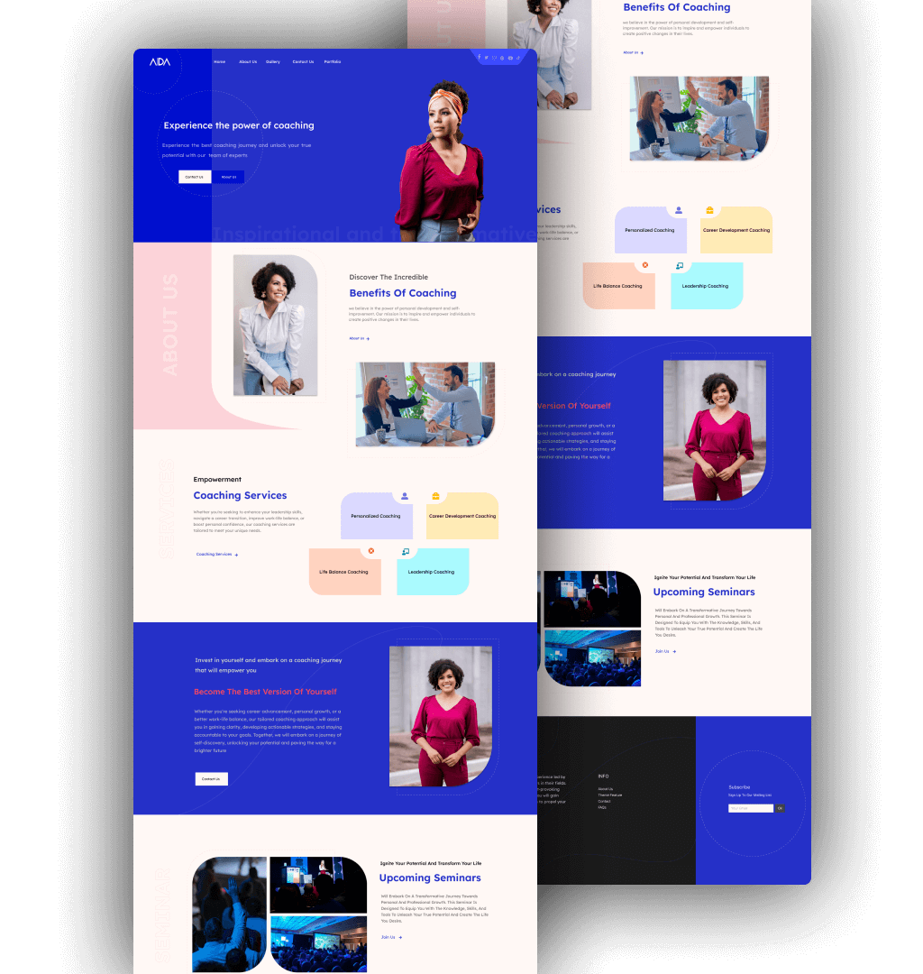 Landing page design — selection 04