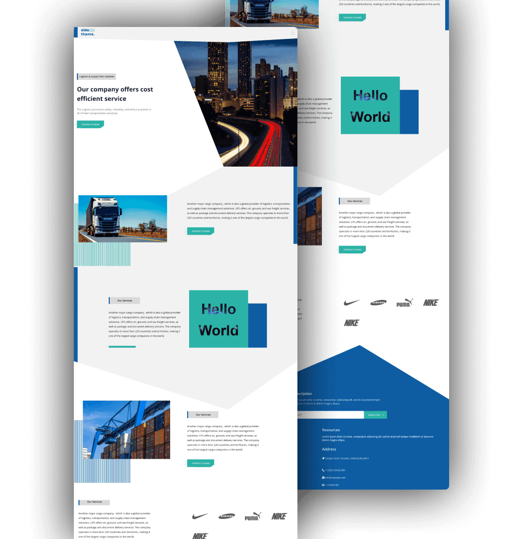 Landing page design — selection 05